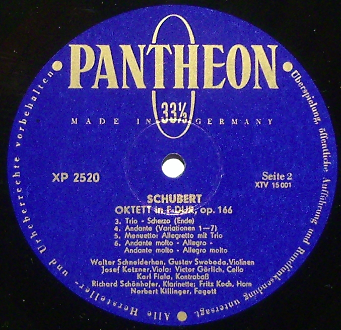 Opera 1042 - Franz Schubert, Walter Schneiderhan, Gustav Swoboda - Image 3