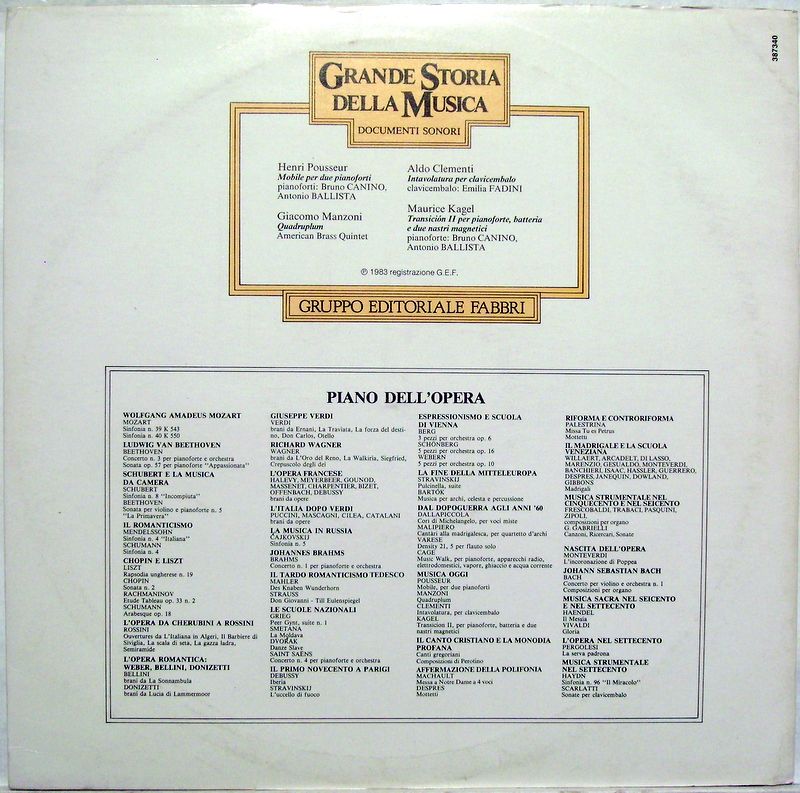 Gruppo Editoriale Fabbri GSdM 20 - Henri Pousseur, Giacomo Manzo - Image 2