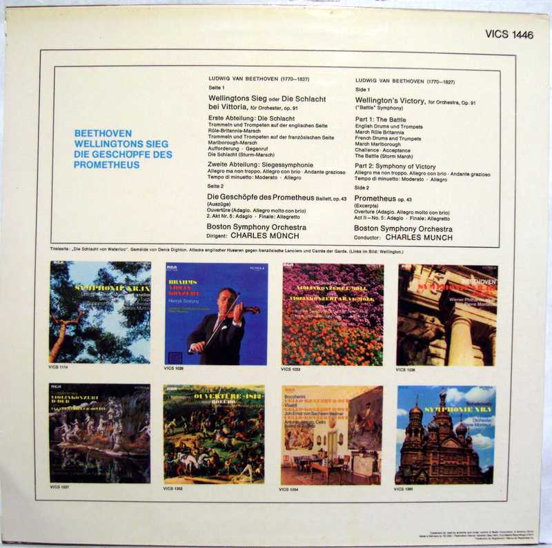RCA Victrola VICS 1446 - Ludwig van Beethoven, Boston Symphony O - Image 3