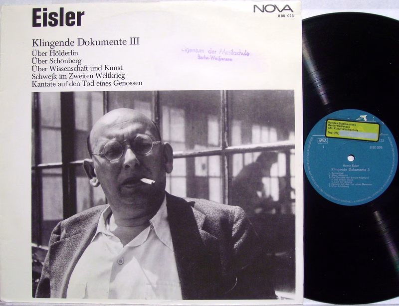 Nova 8 80 098 - Hanns Eisler - Klingende Dokumente III