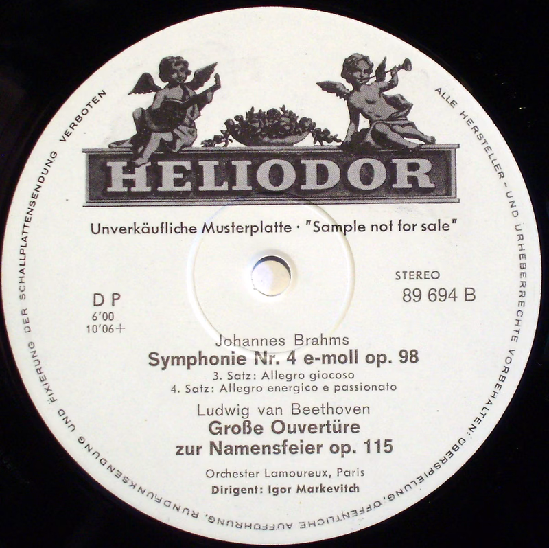 HELIODOR 89 694 - Johannes Brahms, Ludwig van Beethoven, Orchest - Image 2