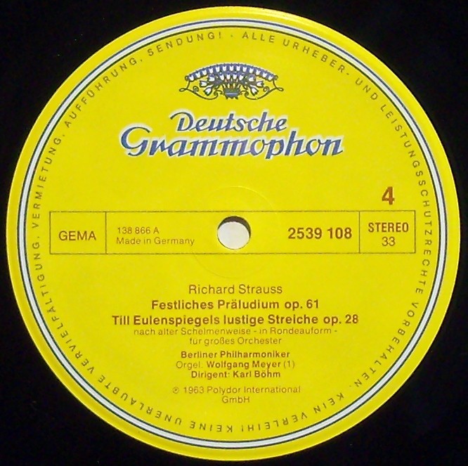Deutsche Grammophon 2726 028 - Richard Strauss, Berliner Philhar - Image 3