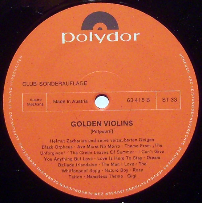 Polydor 63 415 - Helmut Zacharias Und Seine Verzauberten Geigen - Image 3
