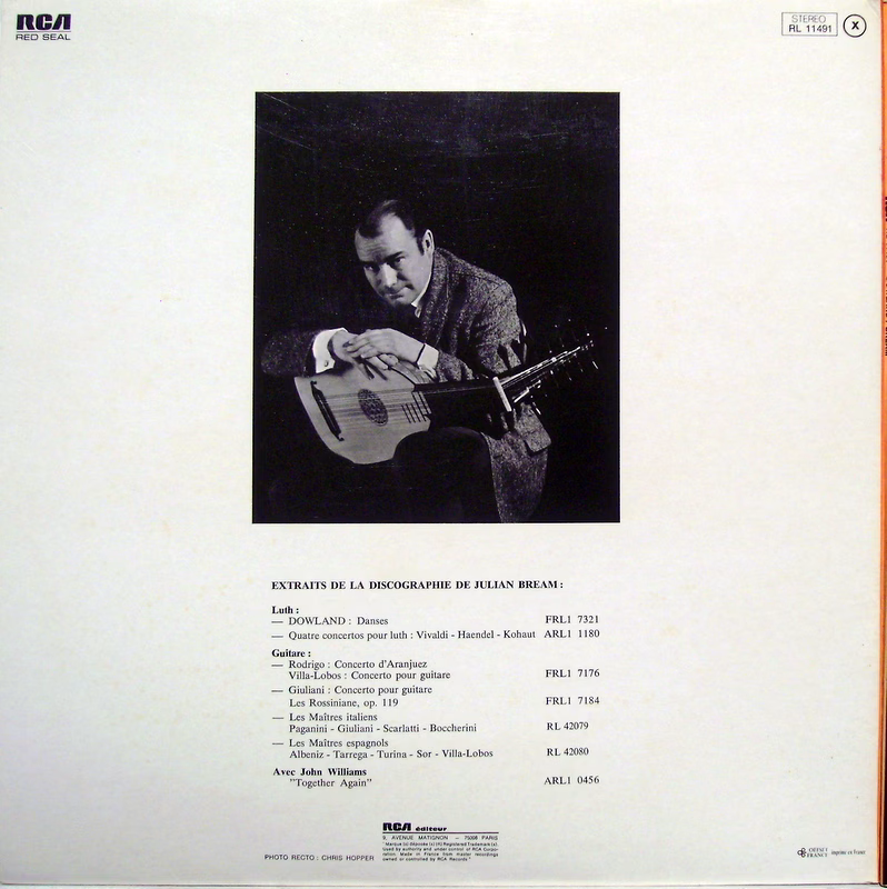 RCA Victor Red Seal RL 11491 - John Dowland, Julian Bream - Lute - Image 2