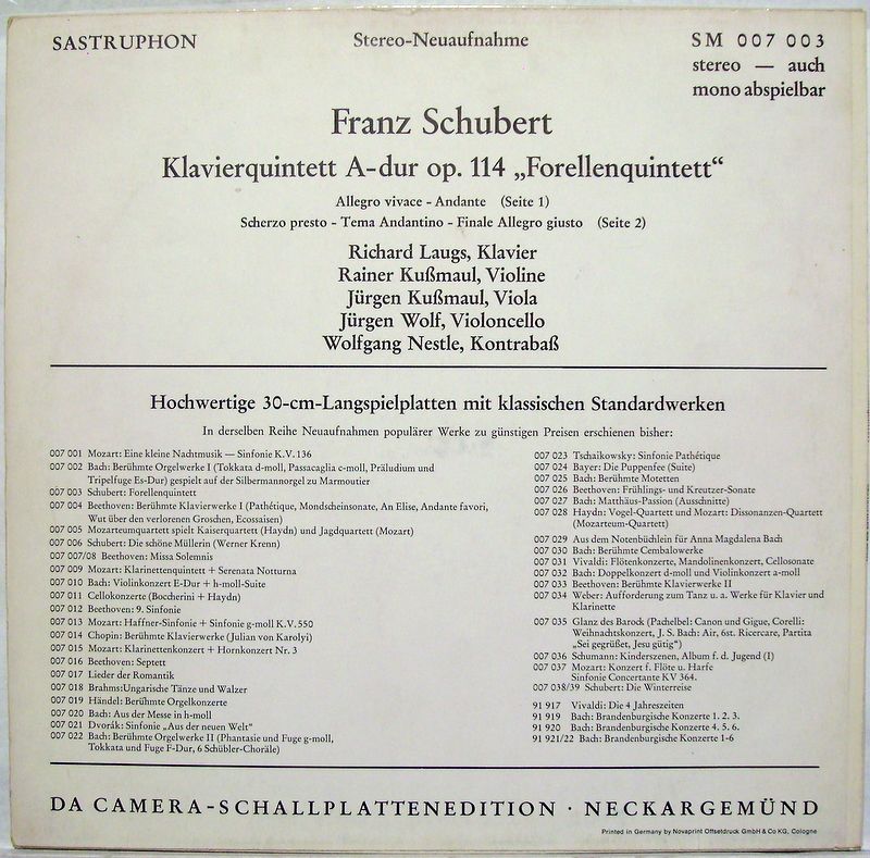 Sastruphon SM 007 003 - Franz Schubert, The Richard Laugs Piano - Image 3