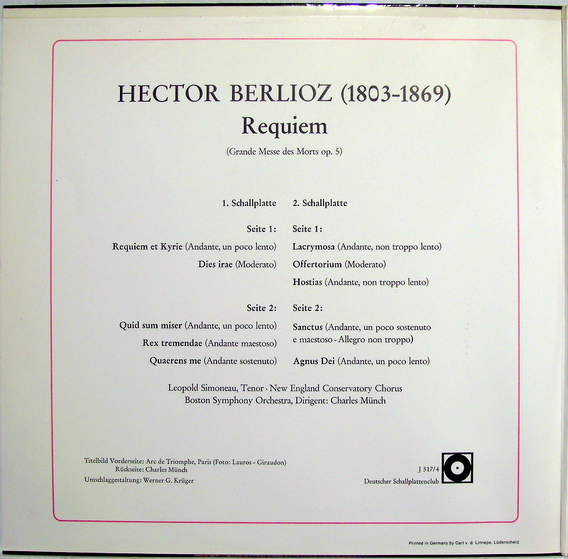 RCA Victor SBR 2068-N - Hector Berlioz, Boston Symphony Orchestr - Image 2