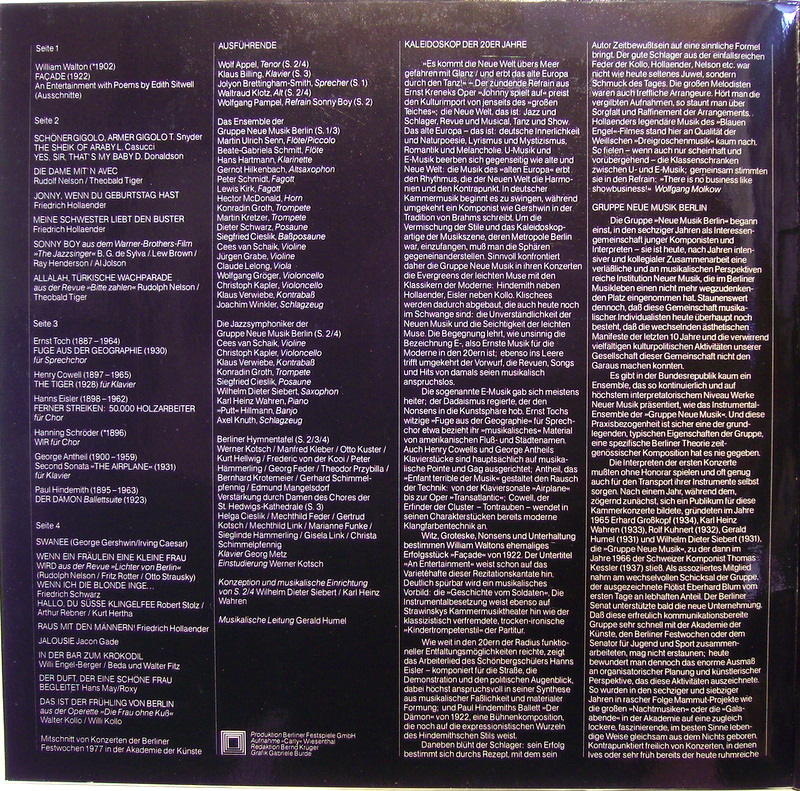 Not On Label A-4122/3 - Gruppe Neue Musik Berlin - Berliner Fest - Image 2