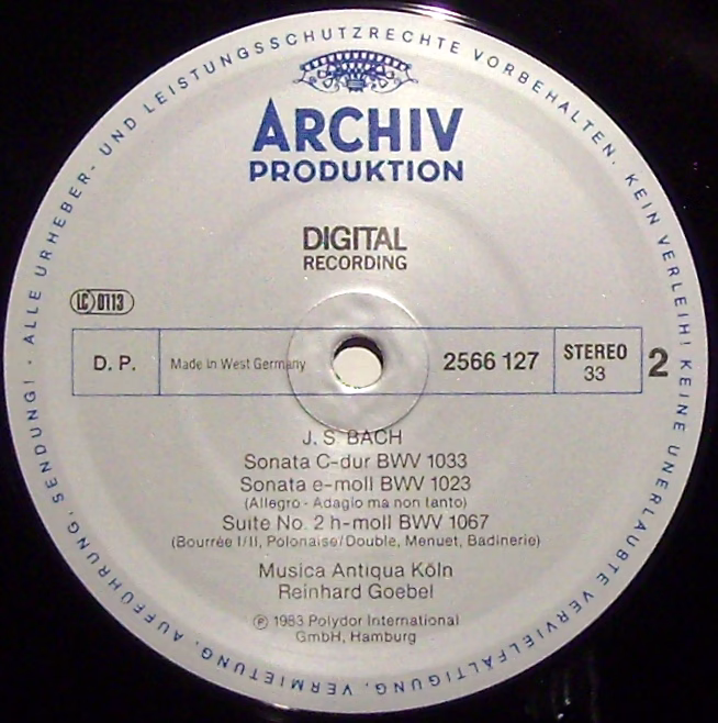 Archiv Produktion 2566 127 - Johann Pachelbel, Johann Sebastian - Image 3
