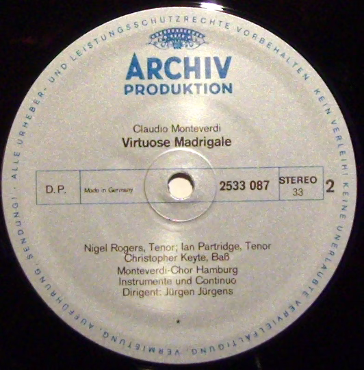 Archiv Produktion 2533 087 - Claudio Monteverdi, Nigel Rogers (2 - Image 3
