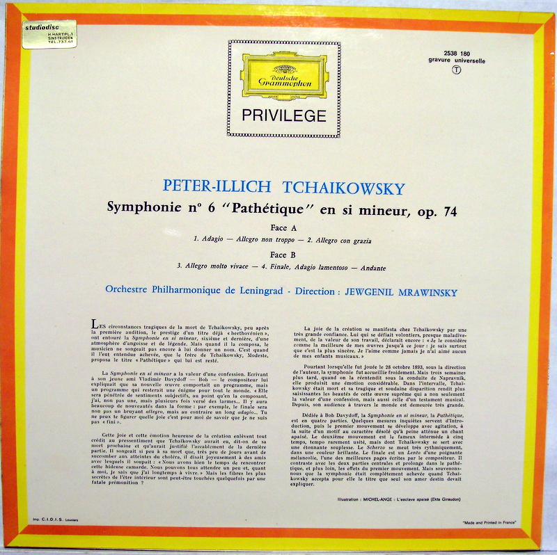 Deutsche Grammophon 2538 180 - Pyotr Ilyich Tchaikovsky, Leningr - Image 2