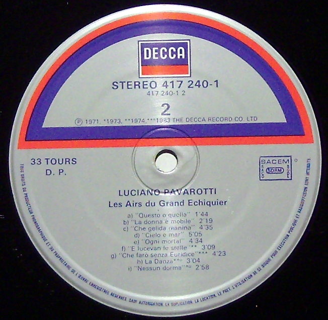 DECCA 417 240-1 - Luciano Pavarotti - Les Airs Du Grand Echiquie - Image 3