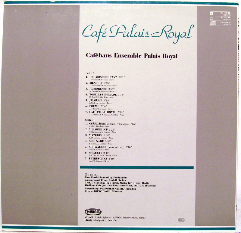 Monopol (5) 35 482 AL (M2091) - Cafehaus Ensemble Palais Royal - - Image 2