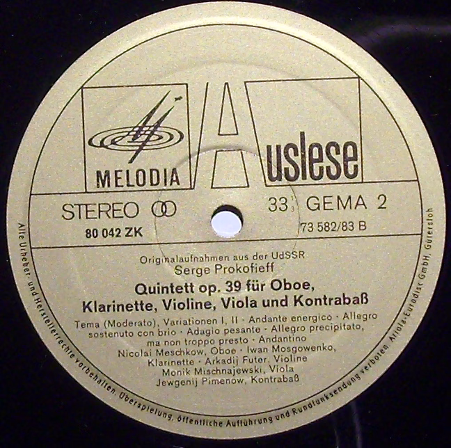 Eurodisc 80042 ZK - Igor Stravinsky, Sergei Prokofiev - Die Gesc - Image 3