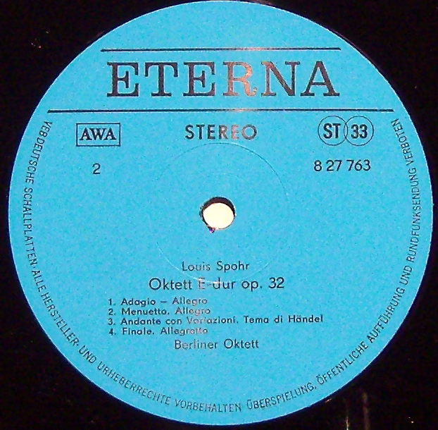 Eterna 8 27 763 - Louis Spohr, Berliner Oktett - Nonett F-dur Op - Image 3
