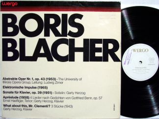 WERGO WER 60017 - Boris Blacher - Abstrakte Oper, Elektronische