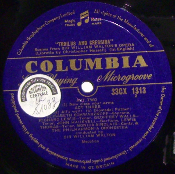 Columbia 33CX1313 - Sir William Walton - Scenes From Troilus And - Image 3