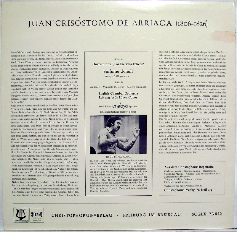 Christophorus SCGLX 73 822 - Juan Crisóstomo de Arriaga, English - Image 2