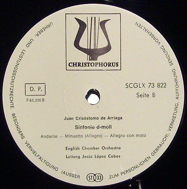 Christophorus SCGLX 73 822 - Juan Crisóstomo de Arriaga, English - Image 3