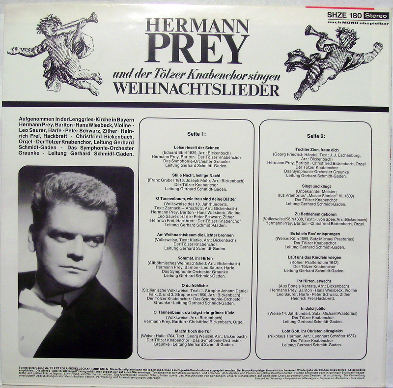 HÖR ZU SHZE 180 - Hermann Prey, Tölzer Knabenchor - Weihnachtsli - Image 2