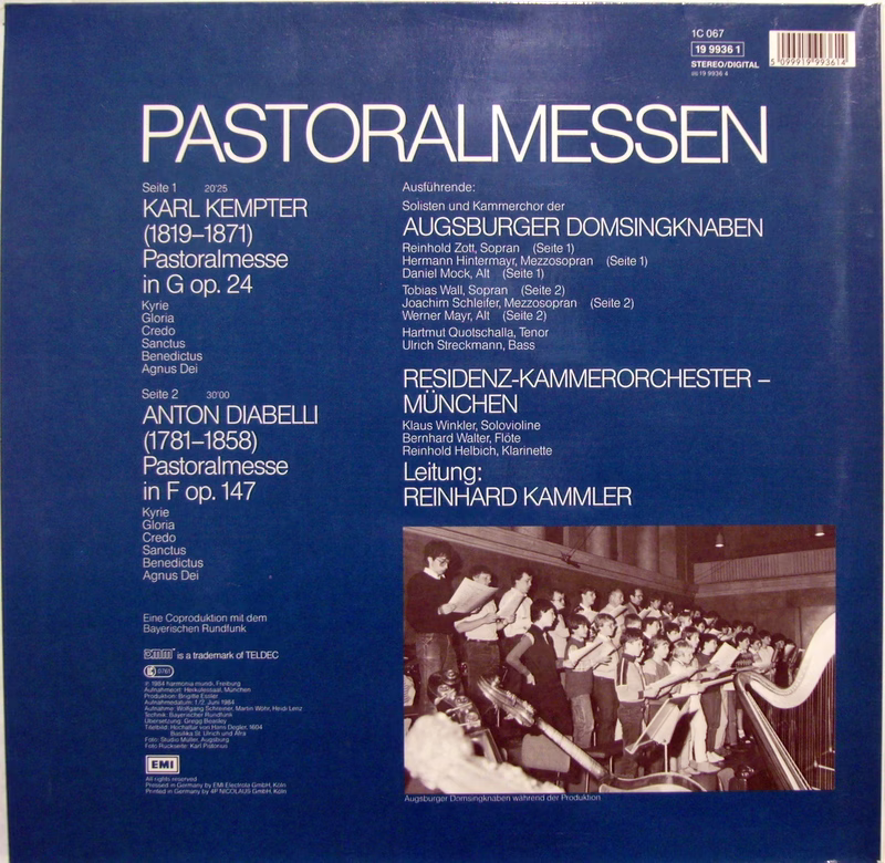 Deutsche Harmonia Mundi 1C 067 19 9936 1 - Karl Kempter, Anton D - Image 2