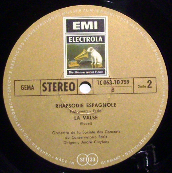 Electrola 980 762 - Maurice Ravel, Orchestre De La Société Des C - Image 3