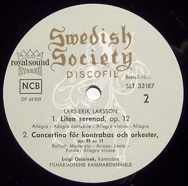 Swedish Society Discofil SLT 33187 - Johan Helmich Roman, Lars-E - Image 3