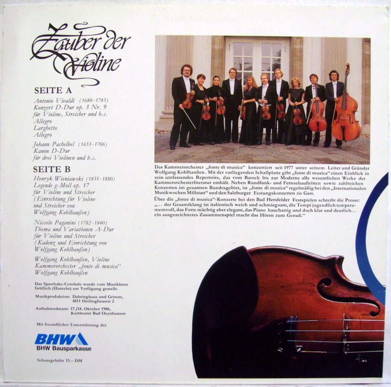 Not On Label B-6677 - Kammerorchester Fonte Di Musica, Wolfgang - Image 2