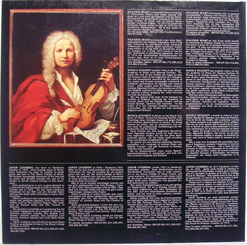 BIS LP-290 - Antonio Vivaldi, Jakob Lindberg, Nils-Erik Sparf, M - Image 2