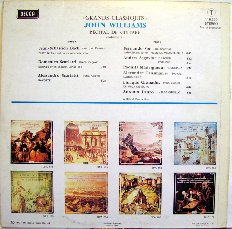 DECCA 116.329 - John Williams (7) - Récital De Guitare (Volume 2 - Image 2