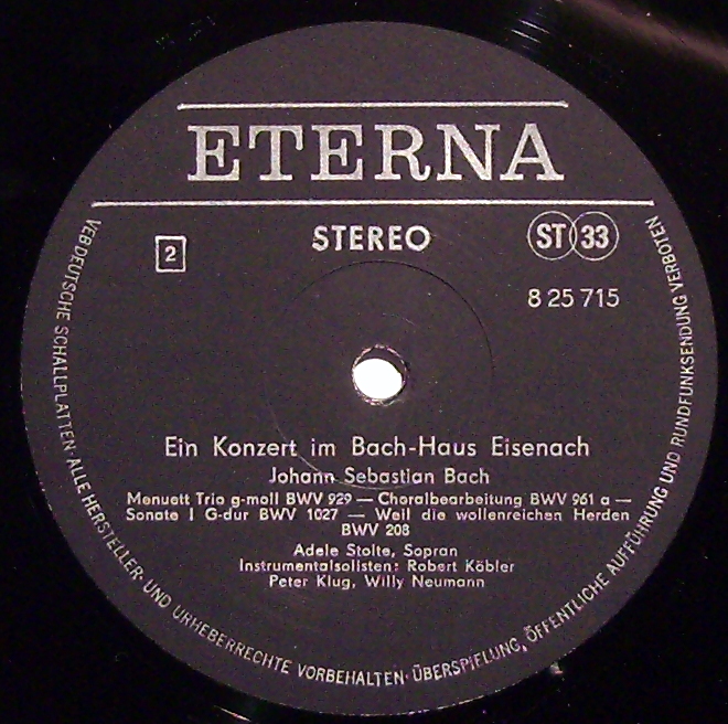 Eterna 8 25 715 - Johann Sebastian Bach - Konzert Im Bach-Haus E - Image 3