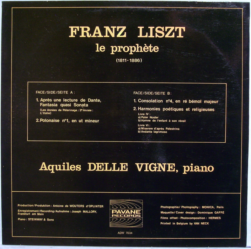 Pavane Records ADW 7034 - Franz Liszt, Aquiles Delle Vigne - Fra - Image 2