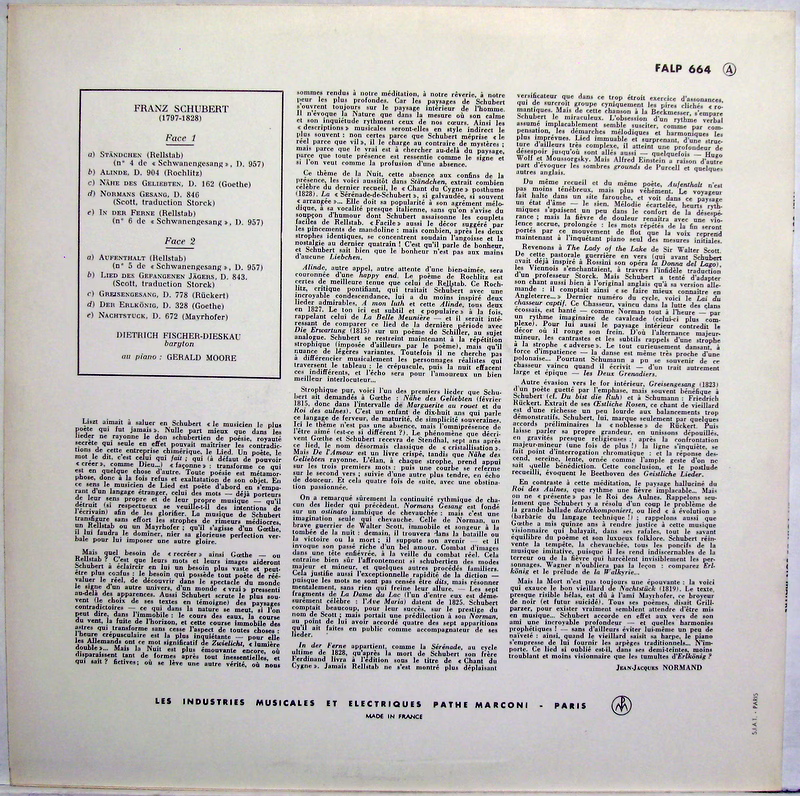 La Voix De Son Maître FALP 664 - Dietrich Fischer-Dieskau - Lied - Image 2