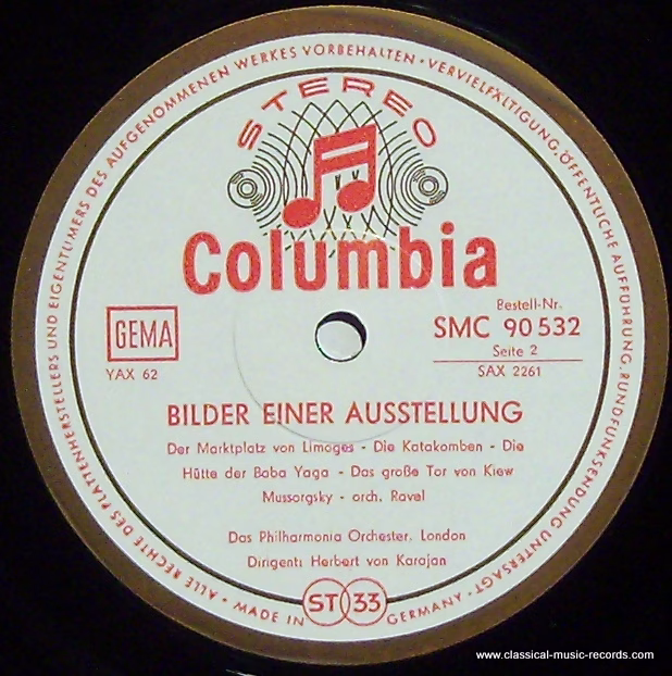 Columbia C 90 532 - Modest Mussorgsky, Maurice Ravel, Herbert vo - Image 3
