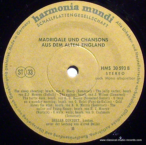 Harmonia Mundi HMS 30 593 - Deller Consort, Alfred Deller - Madr - Image 3