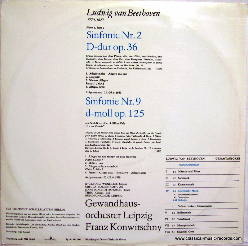 Eterna 8 25 417-418 - Ludwig van Beethoven, Ingeborg Wenglor, Ur - Image 2