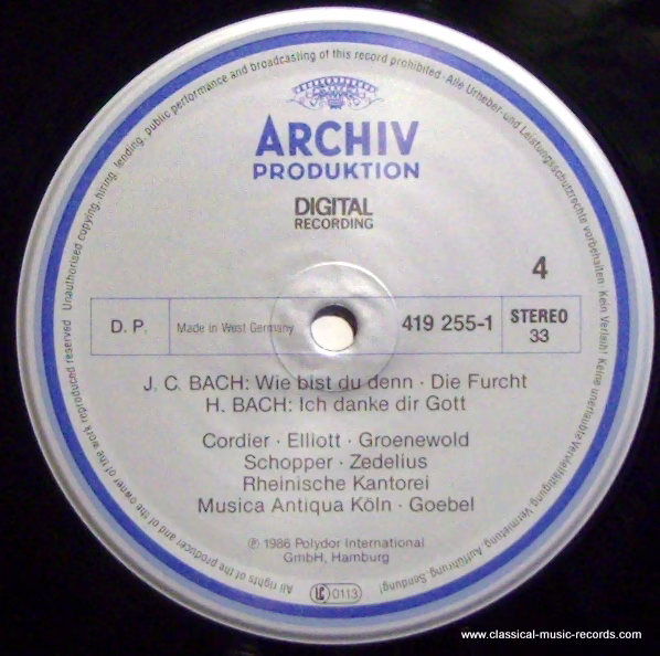 Archiv Produktion 419 253-1 - Musica Antiqua Köln, Reinhard Goeb - Image 3