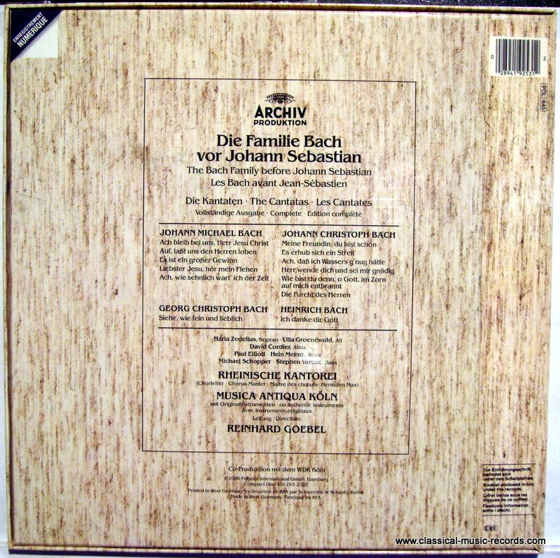 Archiv Produktion 419 253-1 - Musica Antiqua Köln, Reinhard Goeb - Image 2