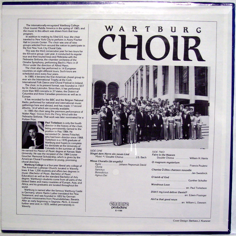 Encore Productions E-1189 - The Wartburg College Choir, Paul Tor - Image 2