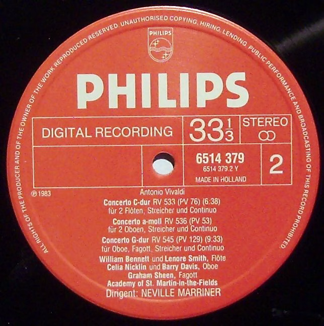 Philips 6514 379 - Antonio Vivaldi, The Academy Of St. Martin-in - Image 4