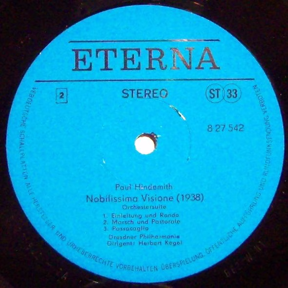 Eterna 8 27 542 - Paul Hindemith, Dresdner Philharmonie, Herbert - Image 3
