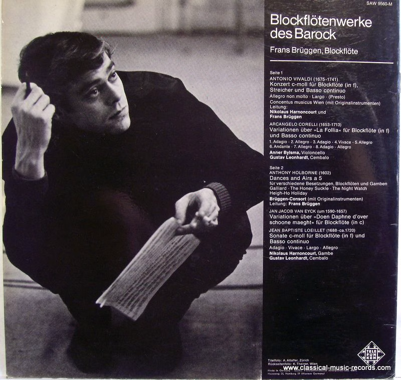 Telefunken SAW 9560-M - Frans Brüggen - Blockflötenwerke Des Bar - Image 3