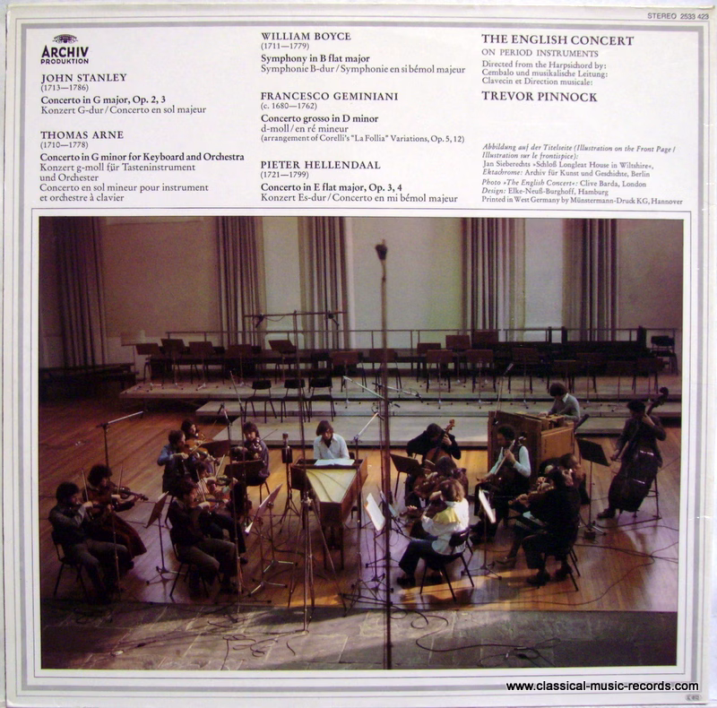 Archiv Produktion 2533 423 - The English Concert, Trevor Pinnock - Image 2
