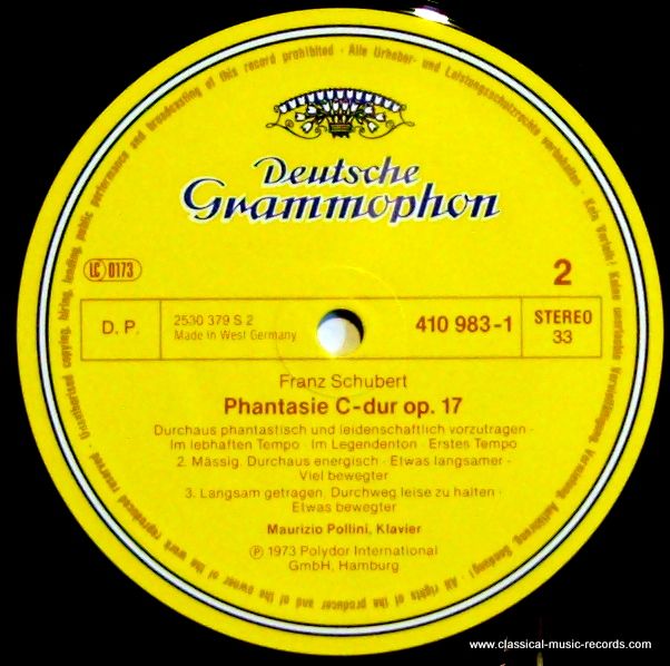 Deutsche Grammophon 410 983-1 GS - Maurizio Pollini, Franz Schub - Image 4