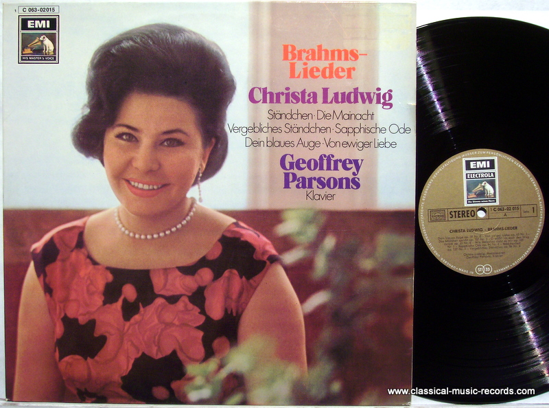 His Master's Voice 1C 063-02 015 - Johannes Brahms, Christa Ludw