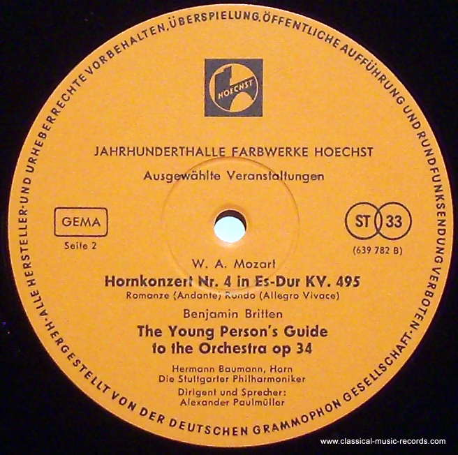 Hoechst 639 782 - Benjamin Britten, Wolfgang Amadeus Mozart, Pyo - Image 3