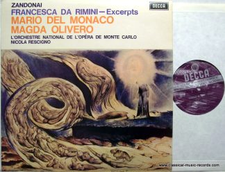 DECCA SET 422 - Riccardo Zandonai, Mario del Monaco, Magda Olive
