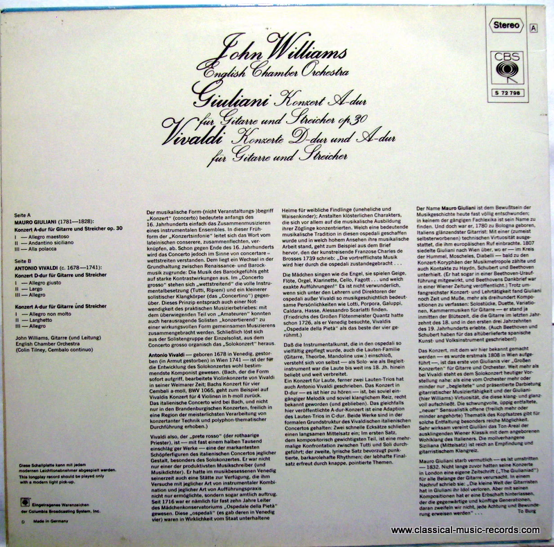 CBS SBR 235285 - John Williams (7) - John Williams Plays Two Gui - Image 2