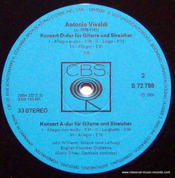 CBS SBR 235285 - John Williams (7) - John Williams Plays Two Gui - Image 3