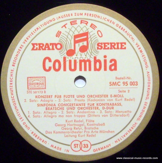 Columbia SMC 95 003 - Carl Ditters von Dittersdorf - 2 Concerti - Image 3