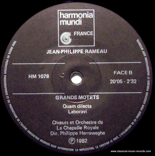 harmonia mundi France HM 1078 - Jean-Philippe Rameau, La Chapell - Image 3